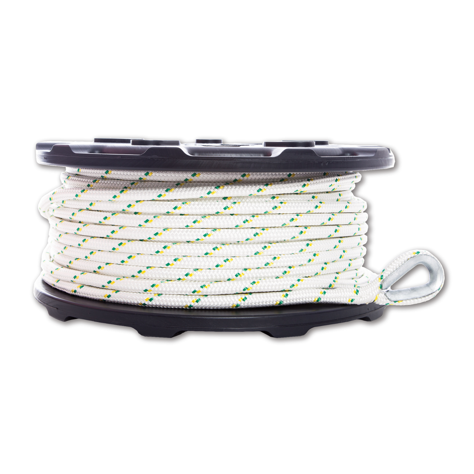 DOUBLE-BRAIDED POLYESTER ROPES Ø 1/2'' WITH EYE SPLICES AND THIMBLES ...