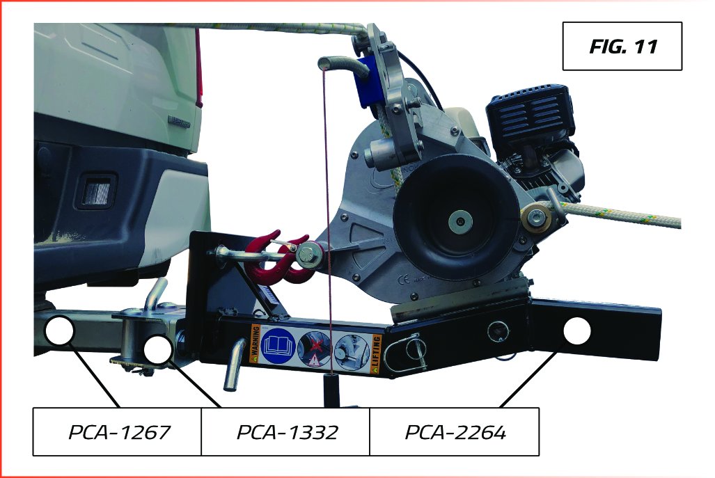 Winch Rope Support VERTICAL PULL WINCH SUPPORT FOR PCH2000 – Portable Winch Industrial USA
